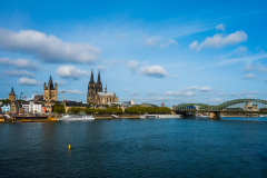 Blick auf Kölner Dom und Hohenzollernbrücke