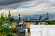 Das Unwetter zieht ab: Blick auf Dresden